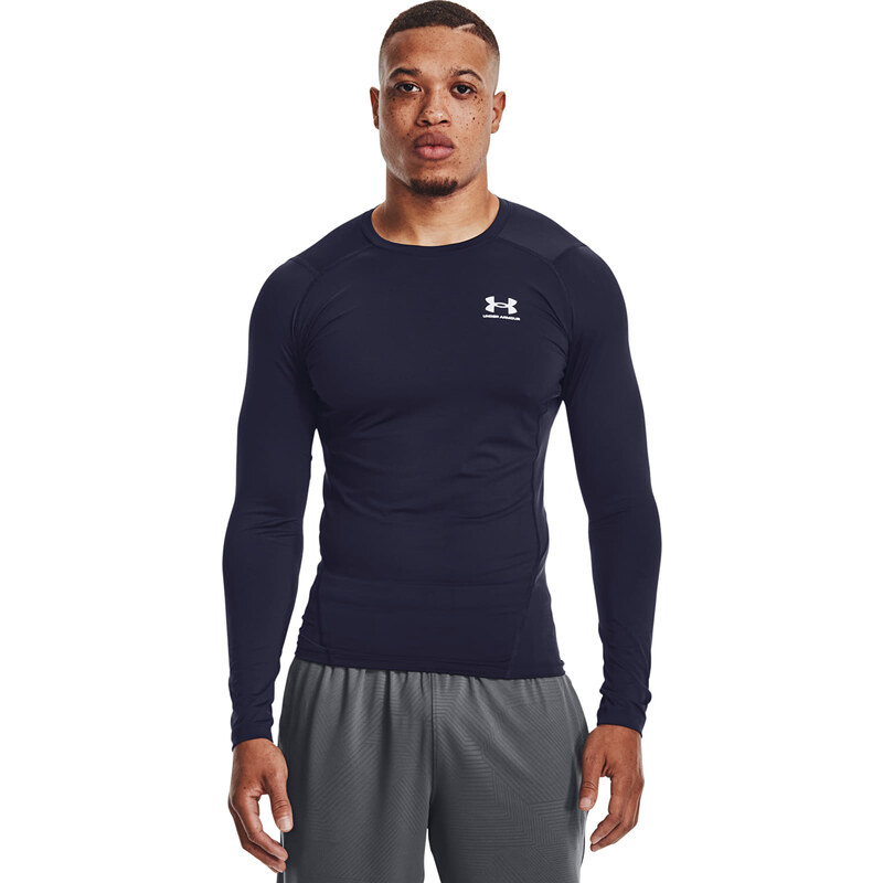 Tričko Under Armour Hg Armour Comp LS Midnight Navy/ White S