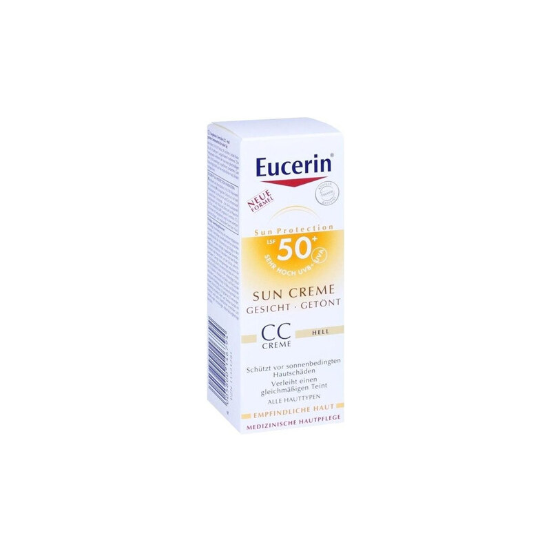 Eucerin CC krém na opalování na obličej SPF 50+ Light (Sun CC Creme) 50 ml