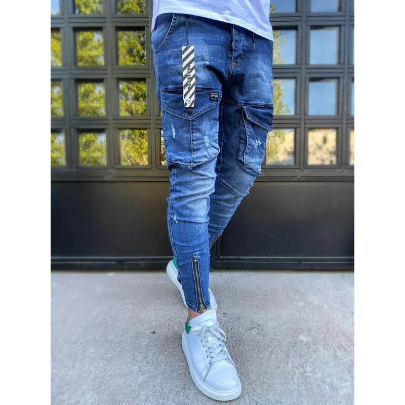Buďchlap Trendové kapsáčové džíny