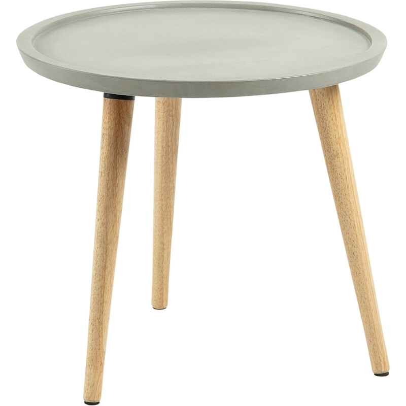 Šedý cementový odkládací stolek Kave Home Lucy 40 cm