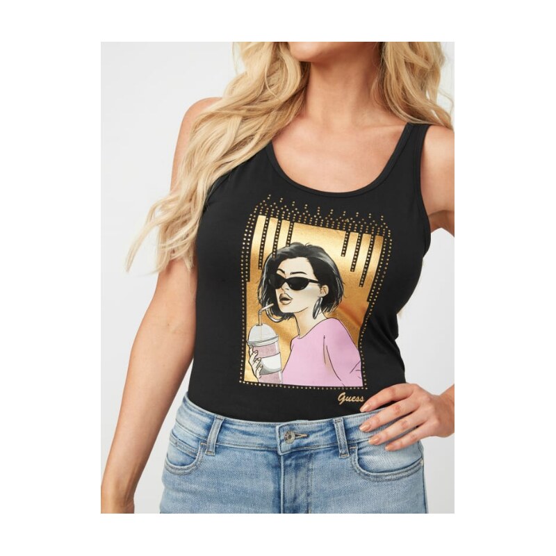 GUESS tílko Armelle Tank černé S