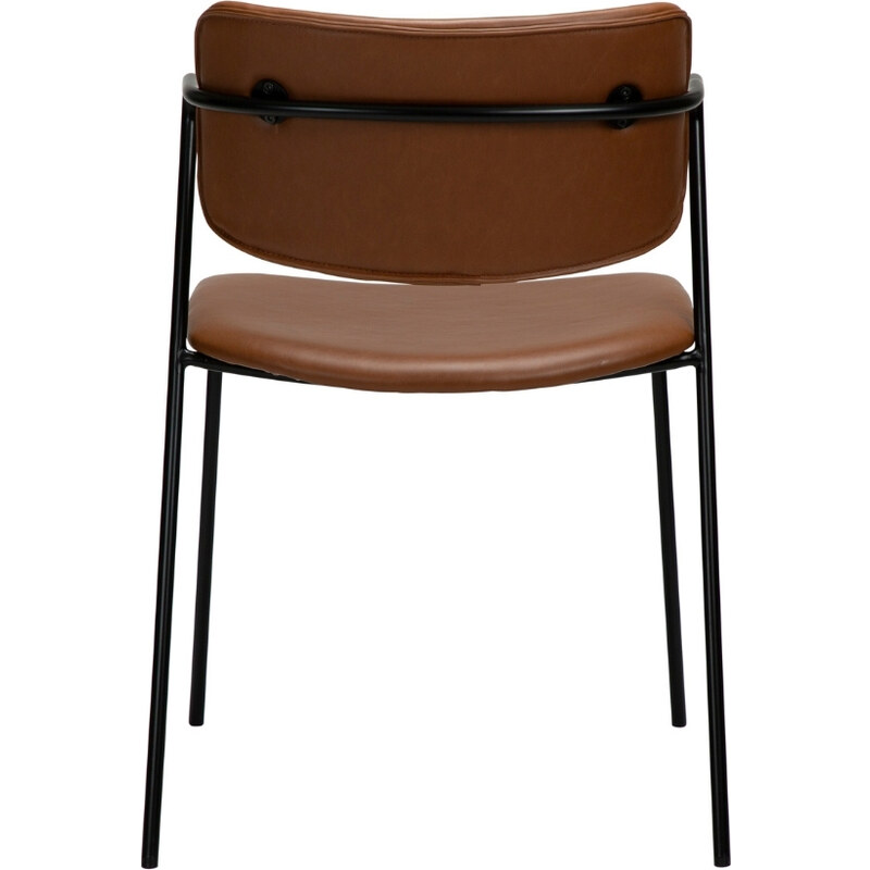 ​​​​​Dan-Form Hnědá koženková jídelní židle DAN-FORM Zed