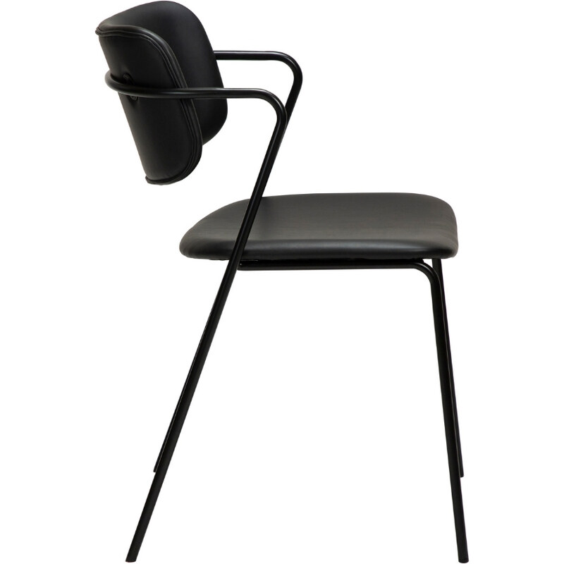 ​​​​​Dan-Form Černá koženková jídelní židle DAN-FORM Zed