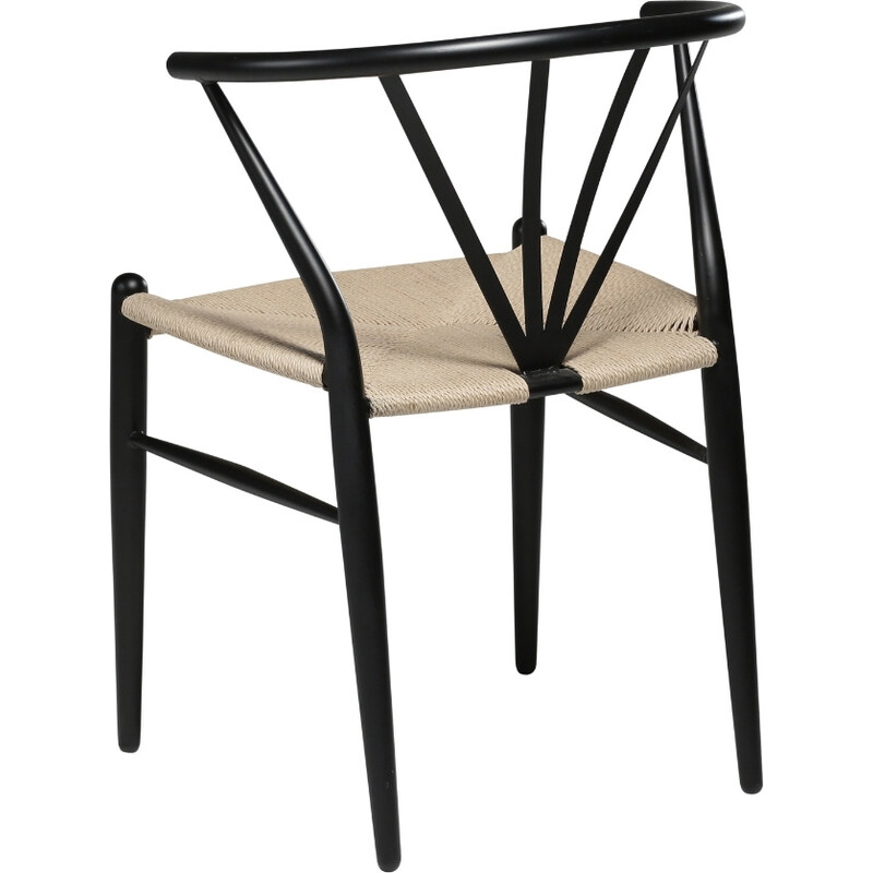 ​​​​​Dan-Form Černá kovová jídelní židle DAN-FORM Delta s výpletem