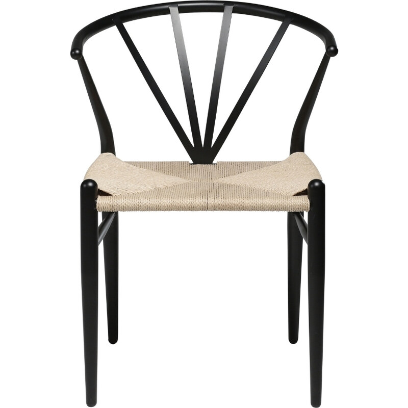 ​​​​​Dan-Form Černá kovová jídelní židle DAN-FORM Delta s výpletem