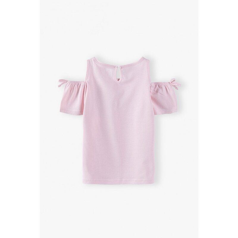 5.10.15. Dívčí růžové tričko s efektním rukávkem