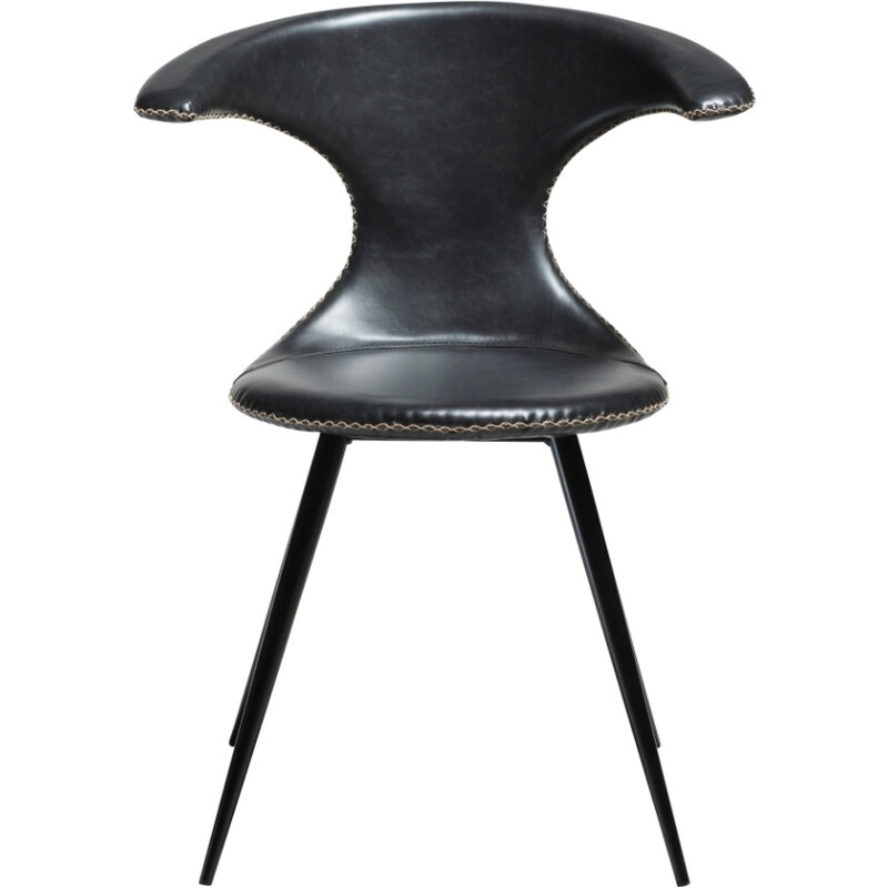 ​​​​​Dan-Form Černá koženková vintage jídelní židle DAN-FORM Flair