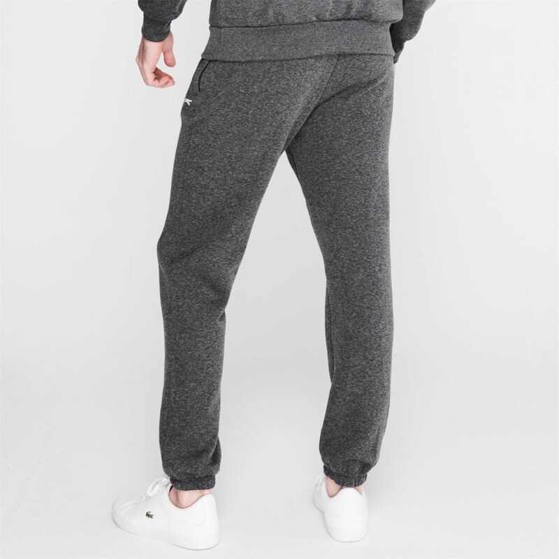 Slazenger Cuffed Fleece Jogging Pants Mens Charcoal Marl