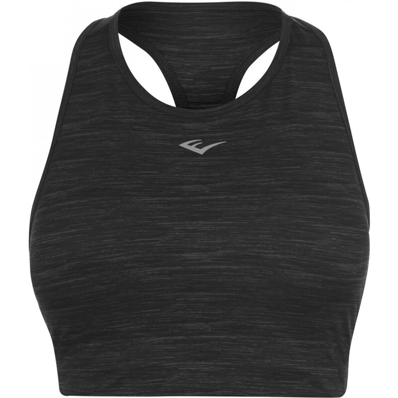 Everlast Medium Support High Neck Sports Bra Charcoal Marl