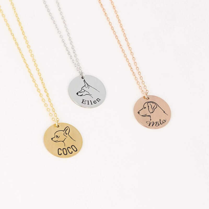 Atreya Personalizovaný šperk Ocelový náhrdelník s rytinou psa se 115034988
