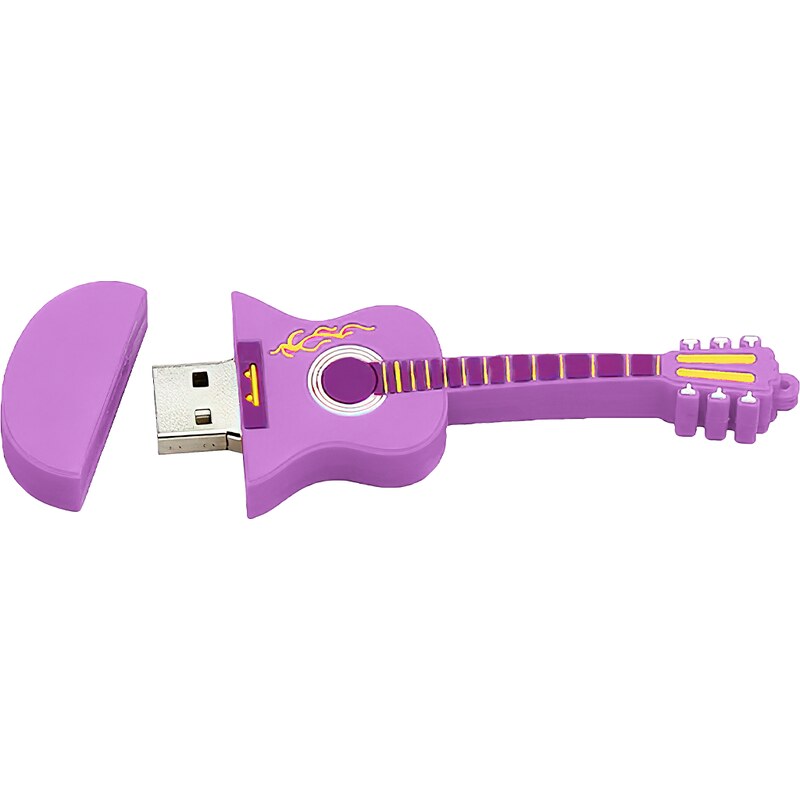 USB Flash disk - 64 GB - USB 2.0 - Akustická kytara - Fialová