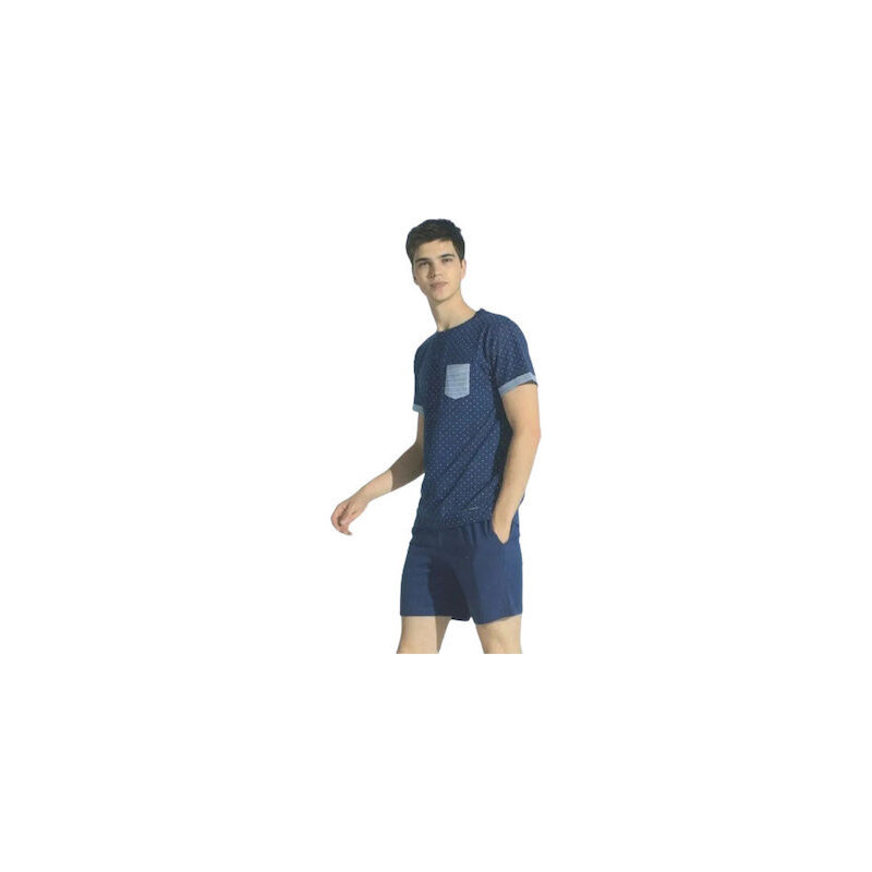 Pánské pyžamo FC2039PB modrá - Noidinotte