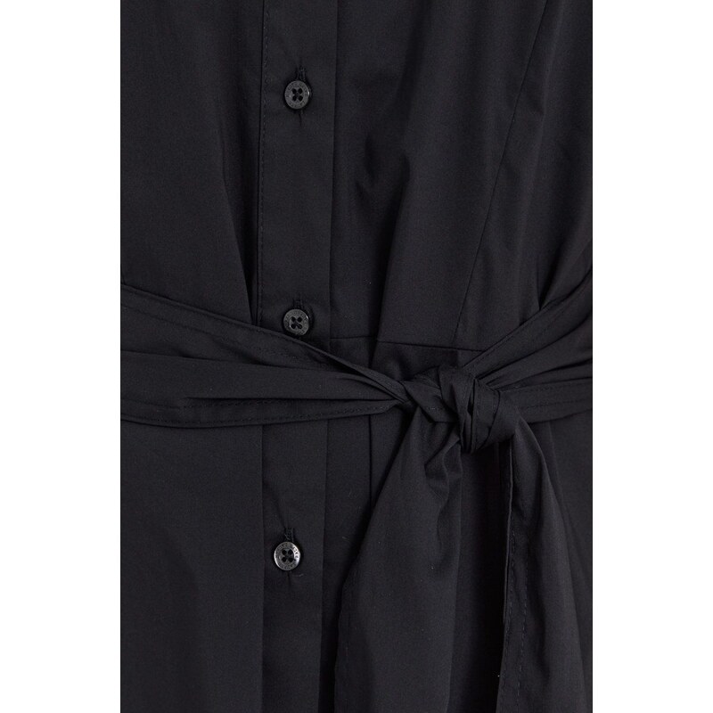 Šaty Lauren Ralph Lauren černá barva, mini, áčkové
