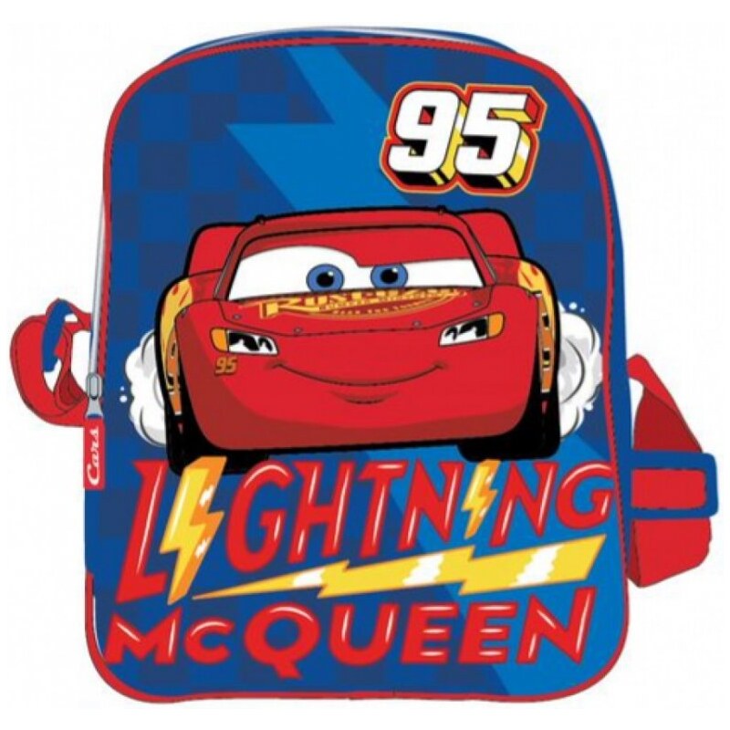 Setino Dětská / chlapecká kapsička přes rameno Auta - Lightning McQueen - 21,5 x 15,5 x 8 cm