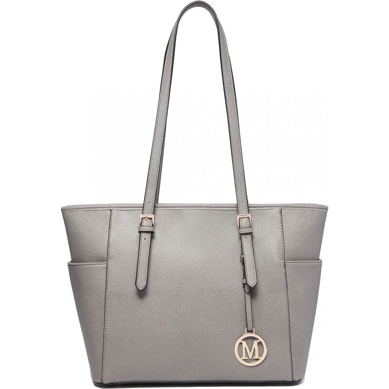 Konofactory Šedá elegantní shopper kabelka „Celeste“