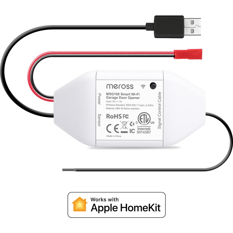 Otvírač garážových vrat - Meross, Smart Garage Door Opener WiFi with Apple HomeKit