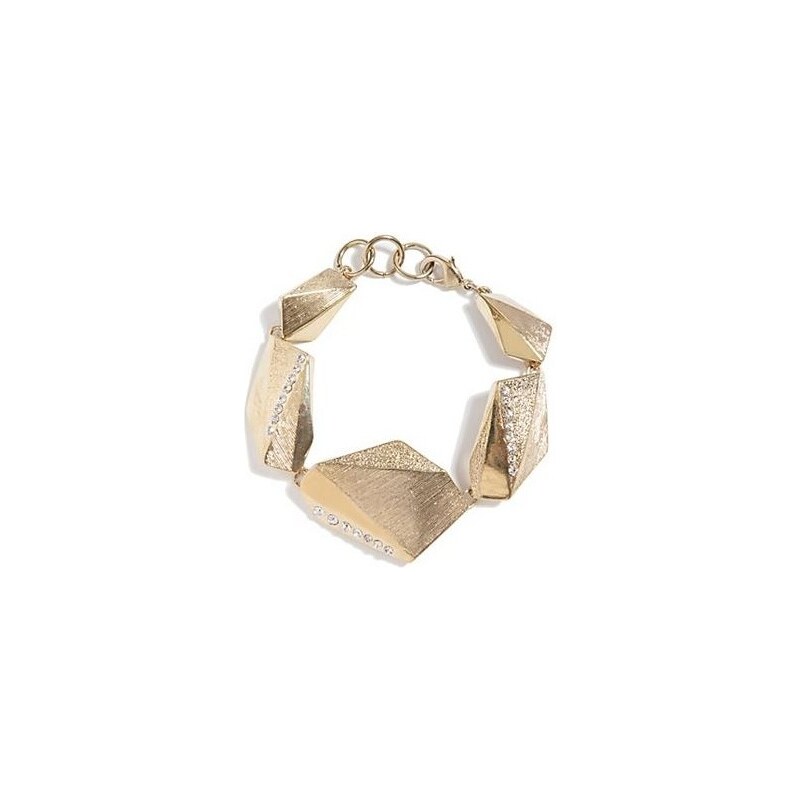 Guess Náramek Gold Tone Faceted Geometric