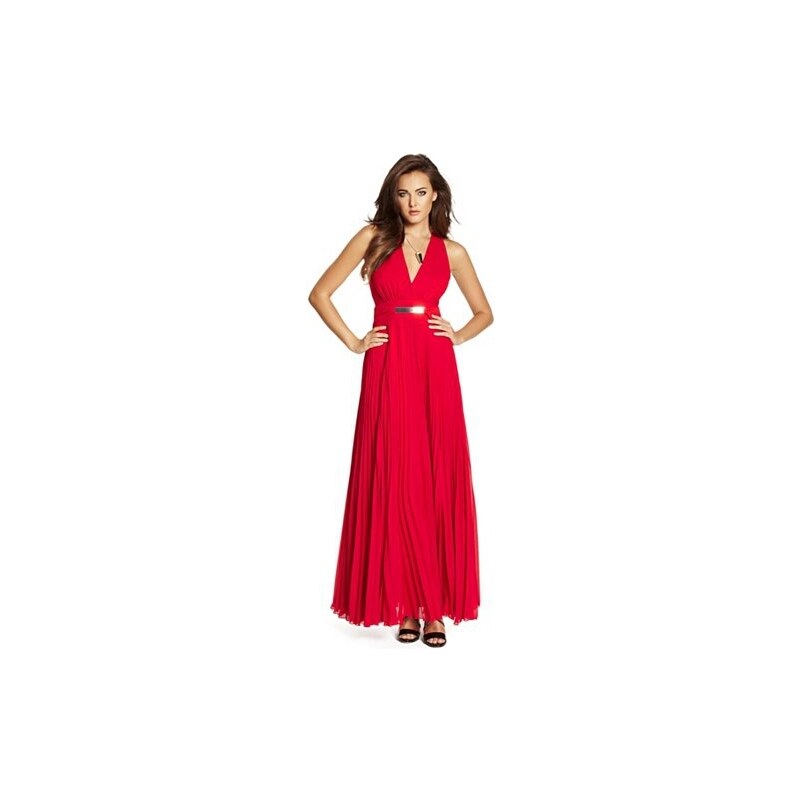 Guess by Marciano Šaty Guess Sophie Pita Halter Pleated Gown
