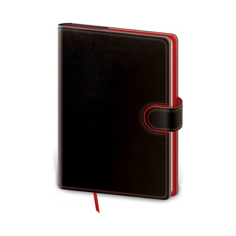 Helma 365, s.r.o. Notes - Zápisník Flip B6 tečkovaný - černá, červená 2024 BFL435-1-24