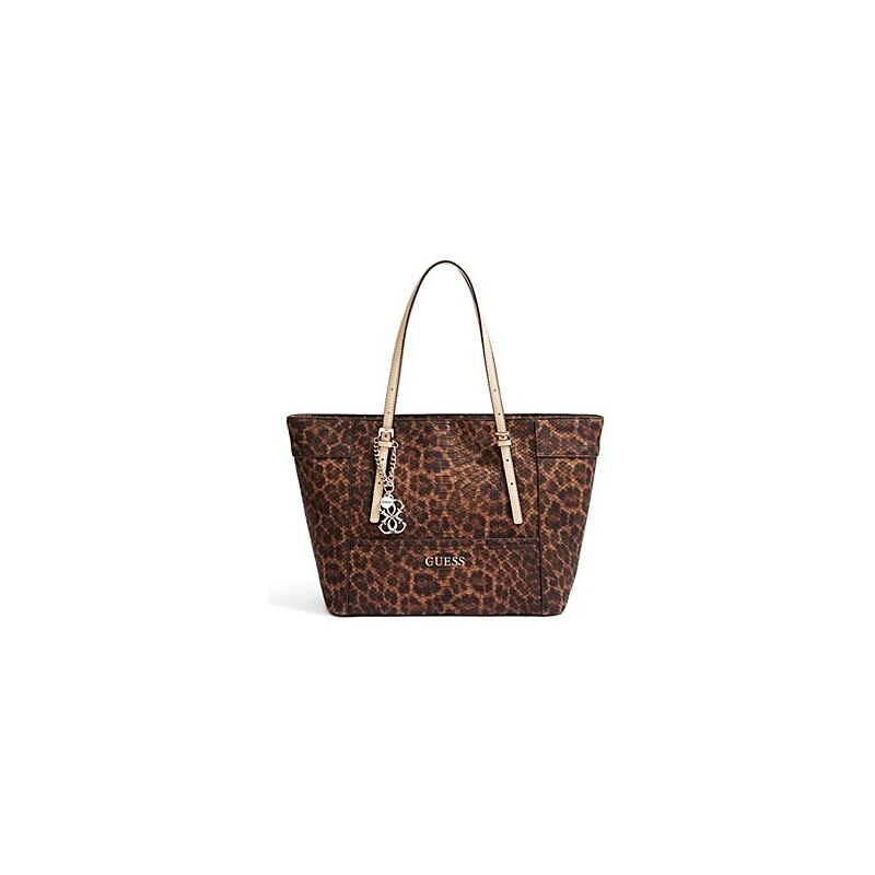 Guess Kabelka Delaney Leopard-Print Small Classic Tote