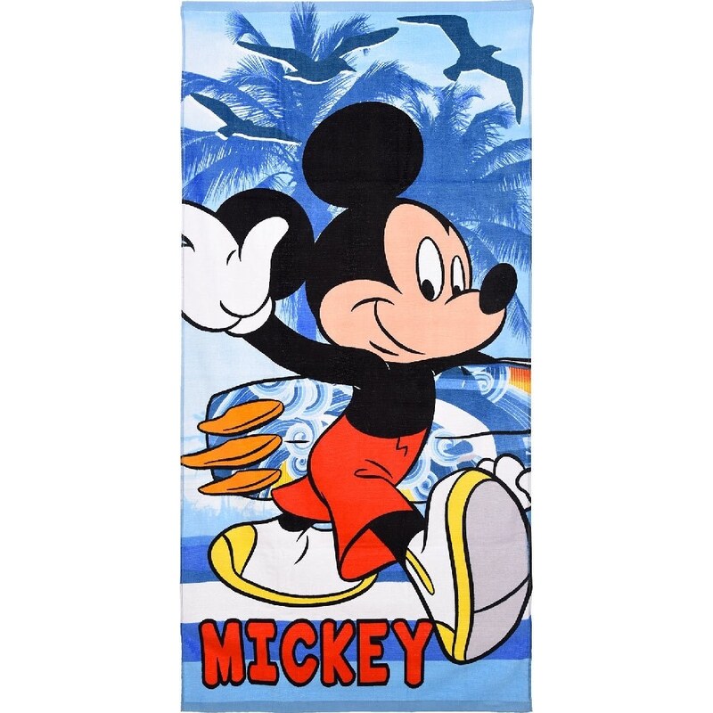 DISNEY MODRÁ PLÁŽOVÁ OSUŠKA MICKEY MOUSE