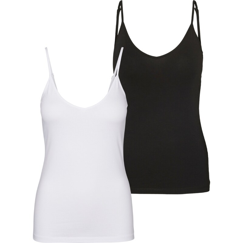 Vero Moda Tall Top MAXI černá / bílá