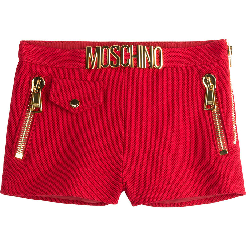 Moschino Embellished Cotton Piqué Shorts