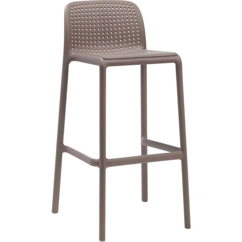 Nardi Šedohnědá plastová barová židle Lido 76 cm