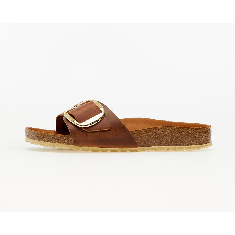 Dámské pantofle Birkenstock Madrid Big Buckle LEOI Cognac HEX