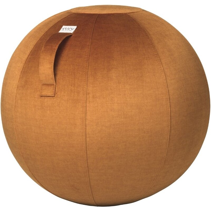 Oranžový sametový sedací / gymnastický míč Ø 65 cm VLUV BOL WARM