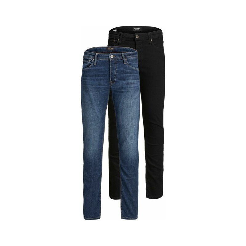 JACK & JONES Džíny Glenn Original modrá džínovina / černá