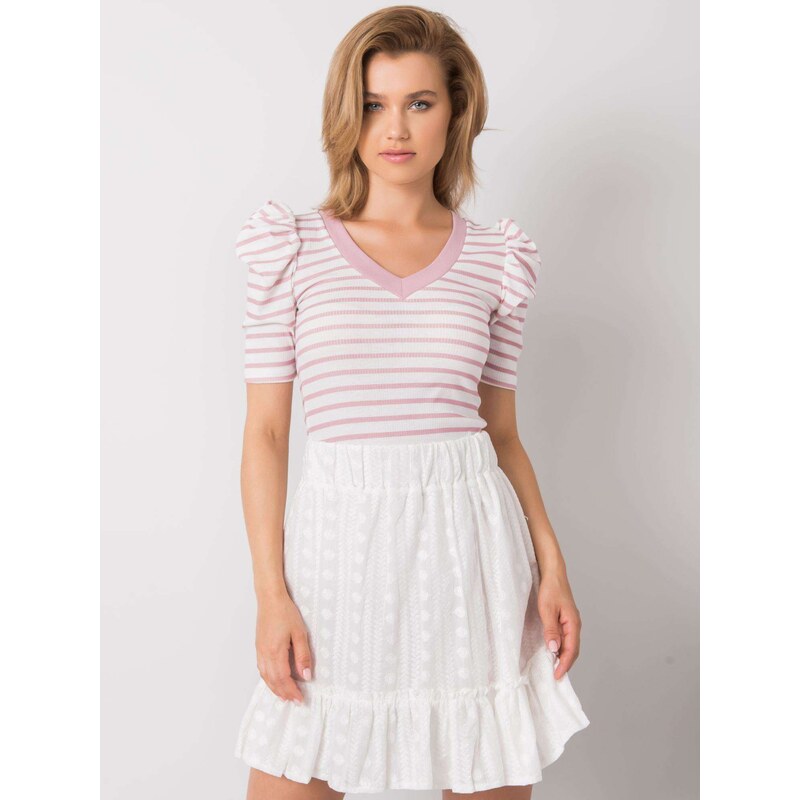 Factory Price Blouse-FN-BZ-4591.06P-white-pink