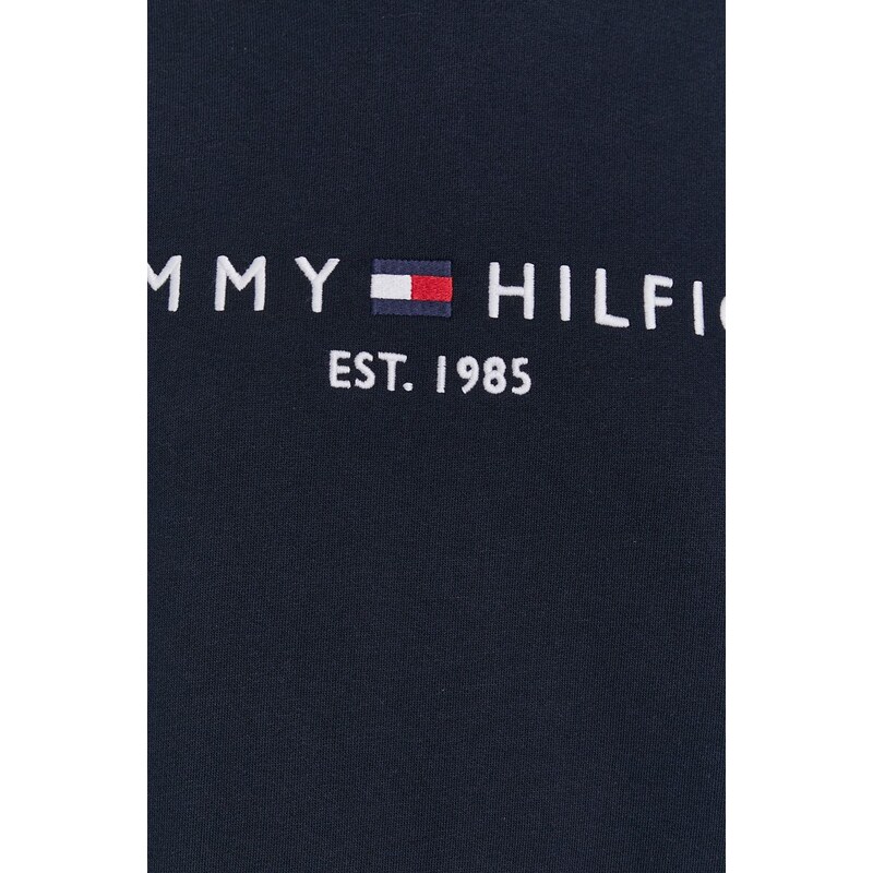 Mikina Tommy Hilfiger dámská, tmavomodrá barva, s aplikací