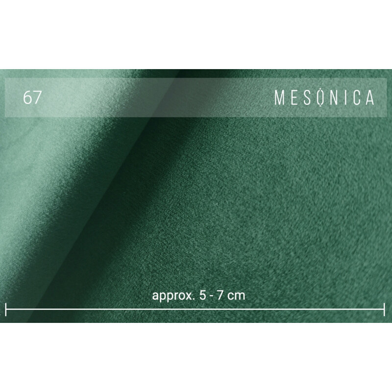 Tmavě zelená sametová rohová rozkládací pohovka MESONICA Lago, pravá 241 cm