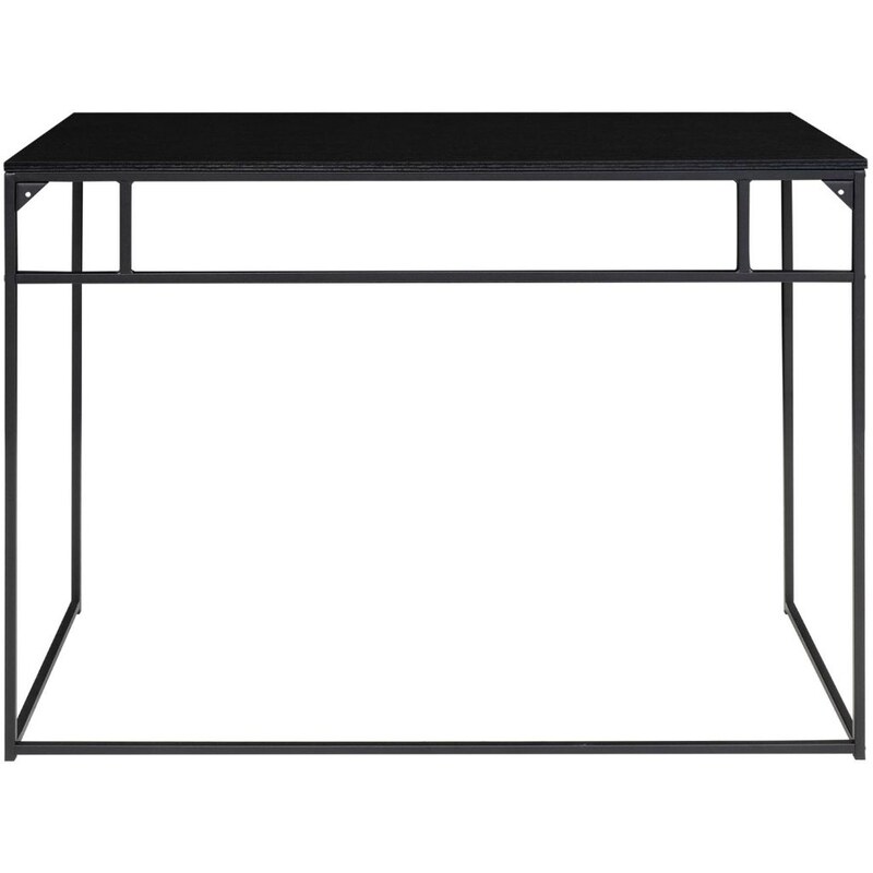Nordic Living Černý kovový pracovní stůl Winter 100 x 45 cm