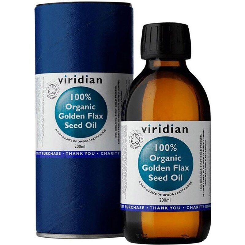 VIRIDIAN Golden Flax Seed Oil Organic 200ml