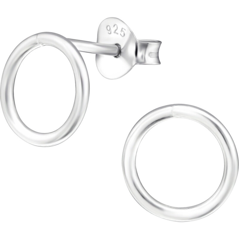 SYLVIENE Stříbrné náušnice Circle 8 mm 61515268