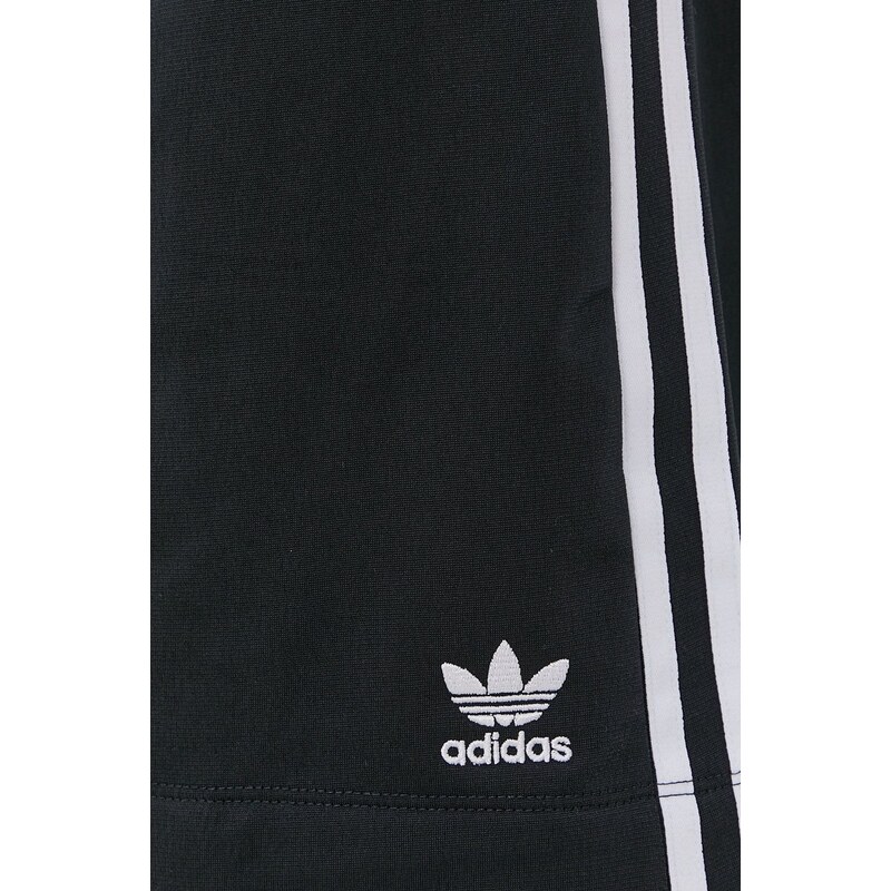 Sukně adidas Originals H37774 černá barva, mini, jednoduchá, H37774-BLACK