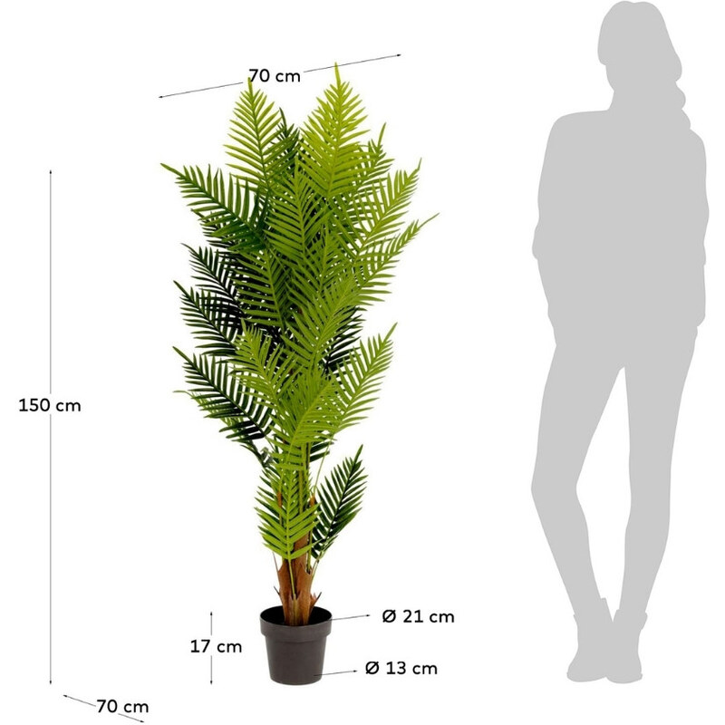 Umělá květina Kave Home Fern palm 150 cm