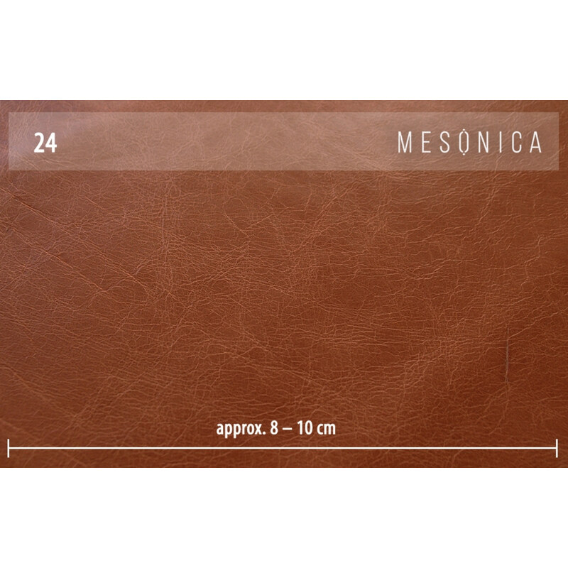 Koňaková rohová kožená pohovka MESONICA Puzo, pravá, 240 cm