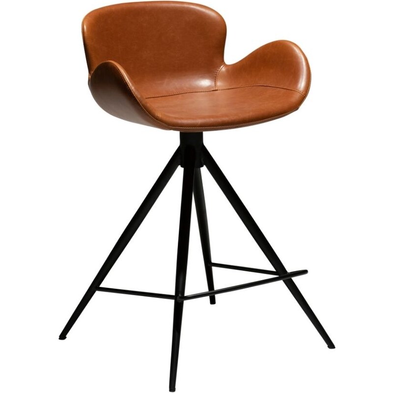 ​​​​​Dan-Form Koňakově hnědá koženková barová židle DAN-FORM Gaia 65 cm