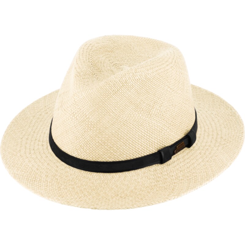 Fiebig Letní slaměný klobouk Fedora - ručně pletený - Ekvádorská panama