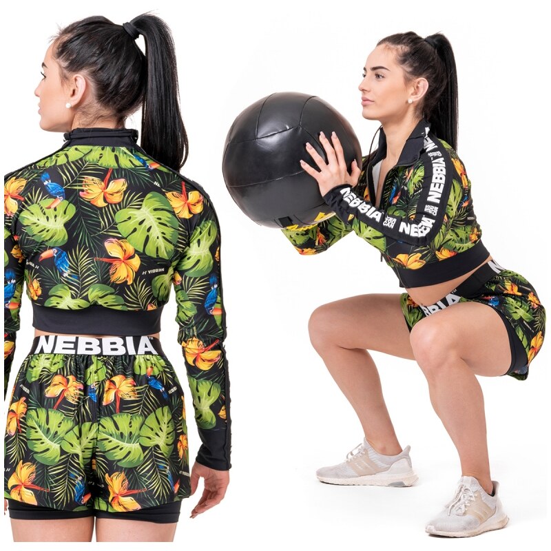 NEBBIA - High-energy crop bunda 564 (jungle green)