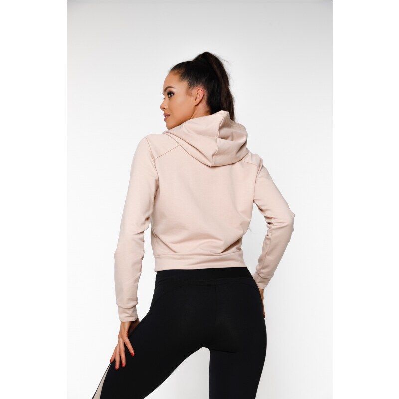 NDN Sport NDN - Crop top mikina s kapucí DOLLI X101 (capuccino)