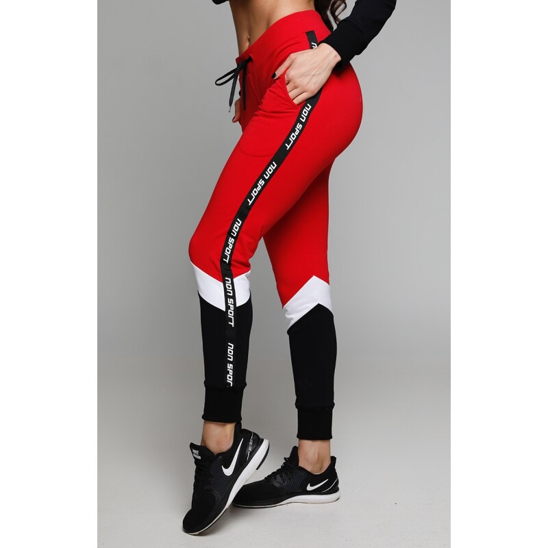 NDN Sport NDN - Dámske kalhoty NORKA X051 (červeno-černá)