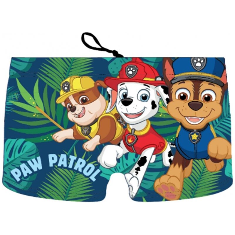 Setino Dětské / chlapecké plavky boxerky Tlapková patrola - Paw Patrol - motiv v džungli