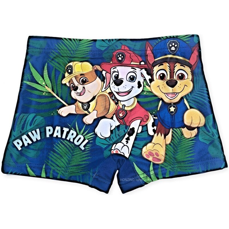 Setino Dětské / chlapecké plavky boxerky Tlapková patrola - Paw Patrol - motiv v džungli