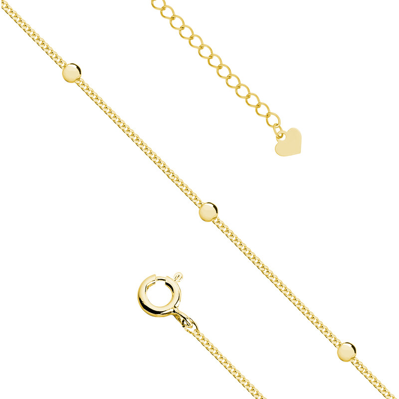 Olivie Stříbrný řetízek na nohu MARRY GOLD 5287 62038079