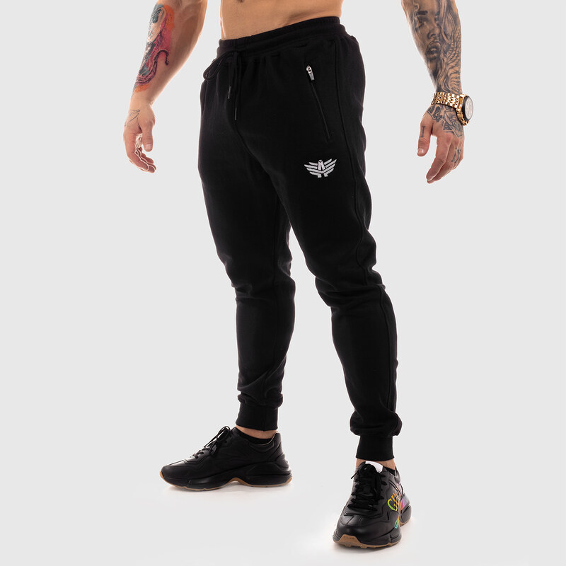 Jogger tepláky Iron Aesthetics Round, černé