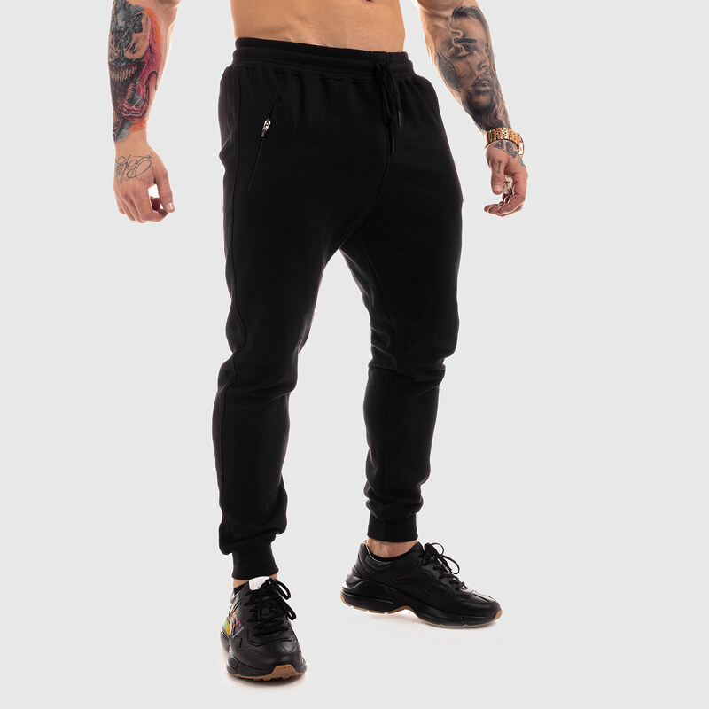 Jogger tepláky Iron Aesthetics Round, černé